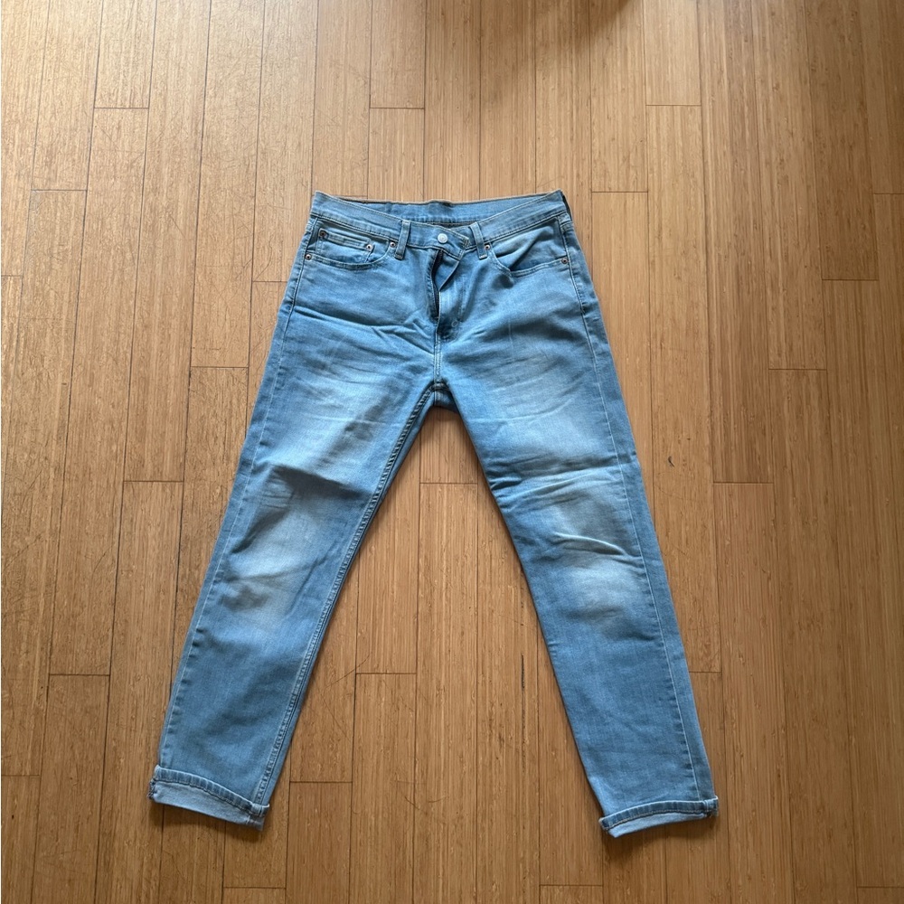 Levi's Men's Sky Blue Slim Jeans